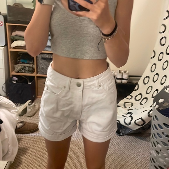 white jean shorts - Picture 1 of 1